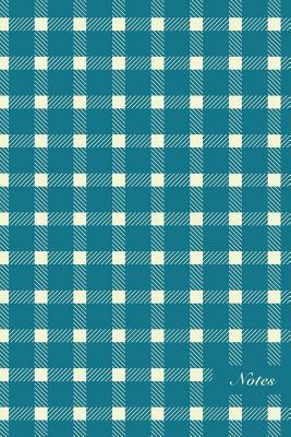 Download Notes: 6x9 Blank Lined Page Notebook Retro Blue Square Check Cross Geometry Seamless Pattern Cover. Matte Softcover Ruled Note Book Journal -  file in PDF