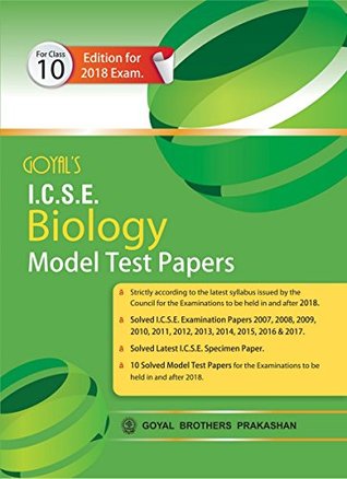 Read Goyal's ICSE Biology Model Test Papers for Class X - Editorials file in ePub
