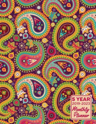 Download 5 Year 2019 - 2023 Monthly Planner: Paisley Pattern Calendar Planner and Notebook 8.5x11 144 Pages -  file in PDF