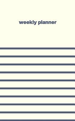 Download Weekly Planner: Versatile Small Pocket Size Undated Weekly Planner with Simple Striped Cover Design in Navy Blue -  file in ePub