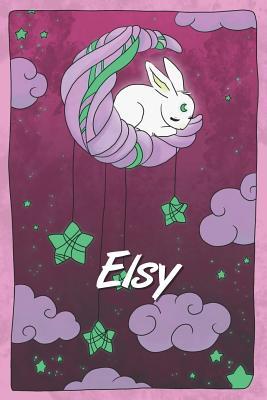 Read Elsy: personalized notebook sleeping bunny on the moon with stars softcover 120 pages blank useful as notebook, dream diary, scrapbook, journal or gift idea - Jenny Illus file in PDF