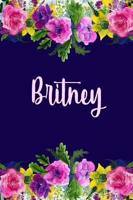 Read Online Britney: Personalized Name Pink Floral Design Matte Soft Cover Notebook Journal to Write In. 120 Blank Lined Pages -  | ePub