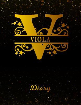 Read Online Viola Diary: Letter V Personalized First Name Personal Writing Journal - Black Gold Glitter Pattern Space Effect Cover - Daily Diaries for Journalists & Writers - Note Taking - Write about your Life & Interests -  file in ePub