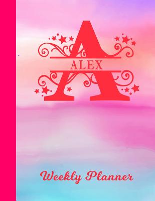 Read Alex Weekly Planner: 2 Year Personalized Letter A Appointment Book - January 2019 - December 2020 - Glossy Pink & Blue Watercolor Cover Writing Notebook & Diary - Datebook Calendar Schedule - Plan Days, Set Goals & Get Stuff Done -  | PDF